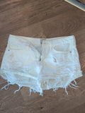 River Island 10 White Denim Hot Pants