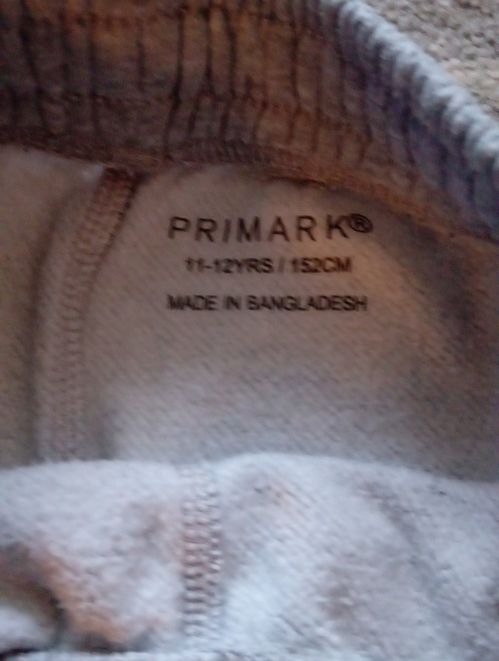 Boys Grey Jogging Bottons Age 11-12 Years Primark