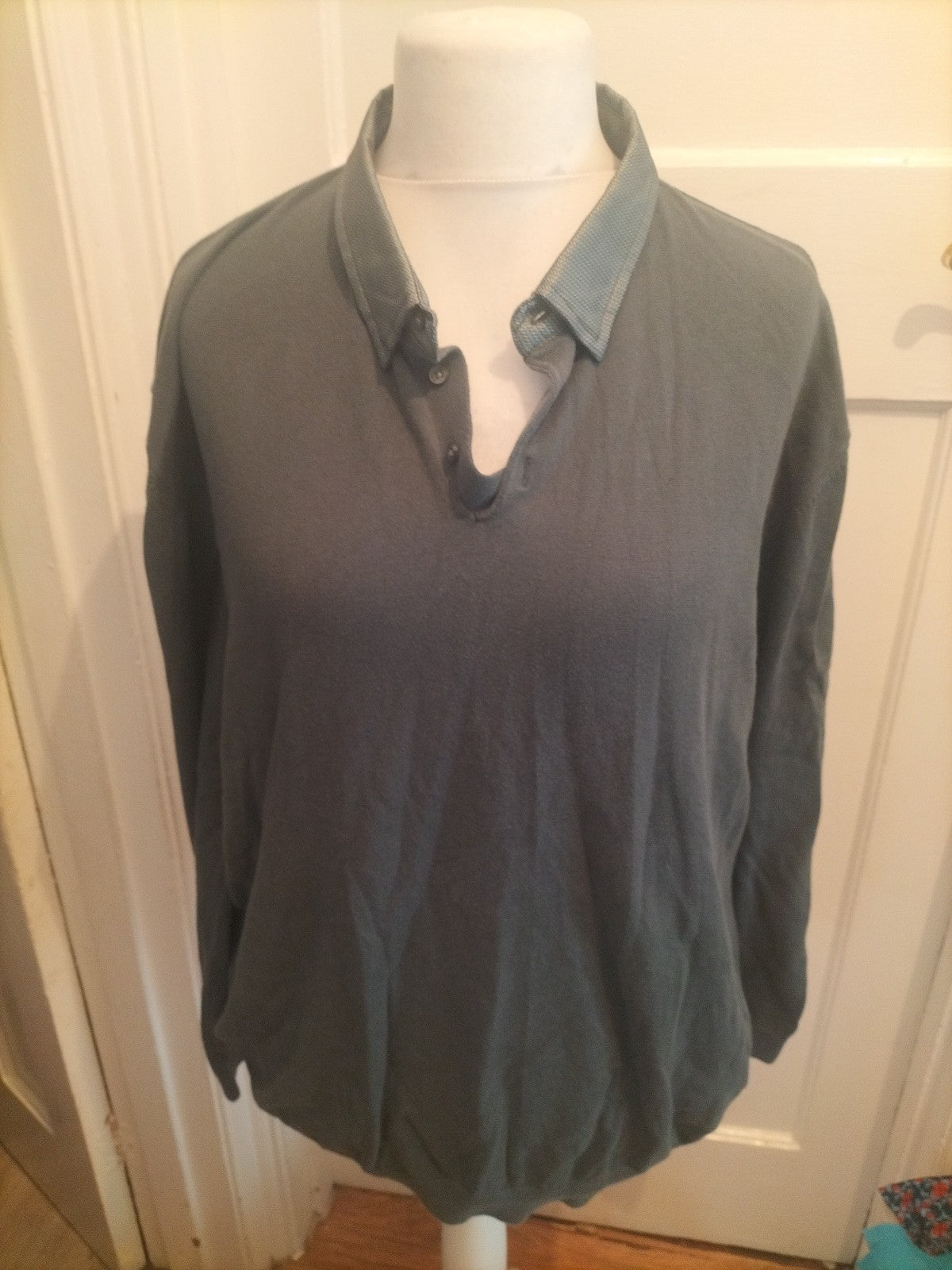 Next 3XL Dark Green Long Sleeve Polo