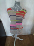 Ladies Primark Size 12 Striped Short Sleeved Tshirt.