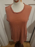 Mens Truly Madly Deeply Size Large Burnt Orange Vest Top(Bobbling)