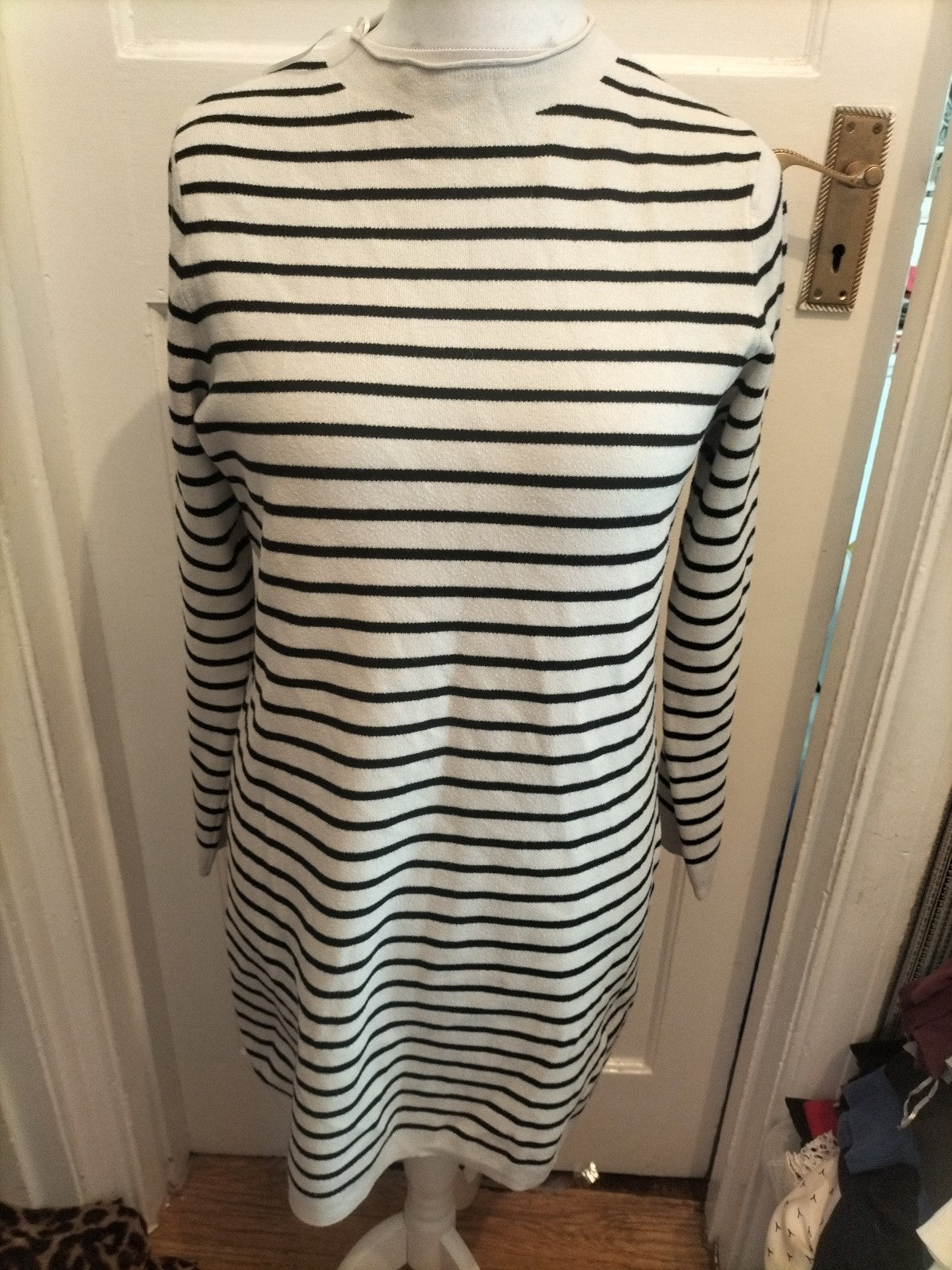 Primark Large Striped Black And White Jumper Dress