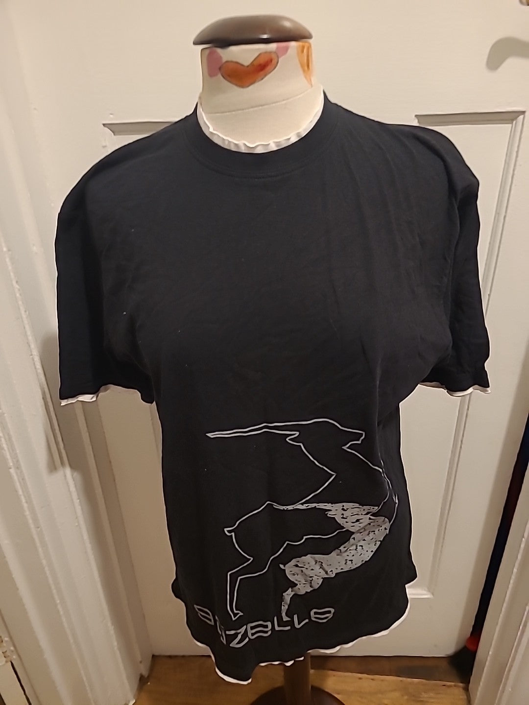 Mens Size Large Black Printed Short Sleeved Tshirt