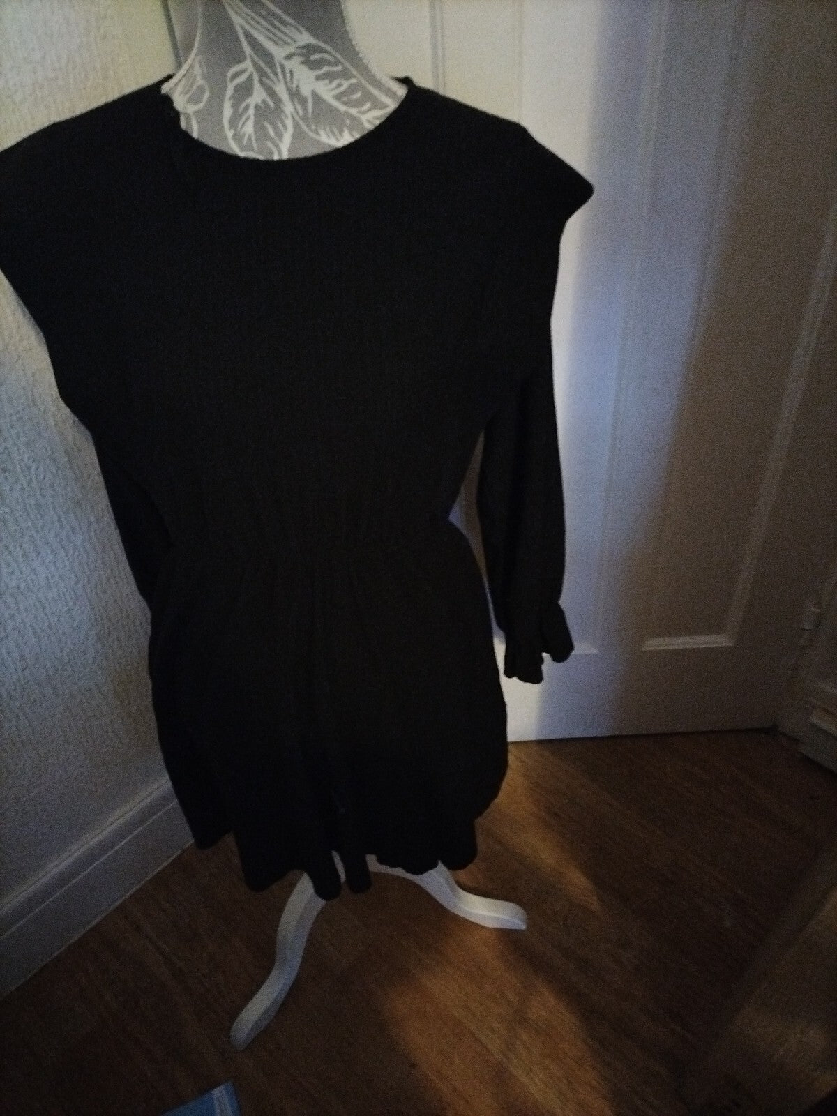 Ladies Zara Size Small Black Long Sleeved Dress