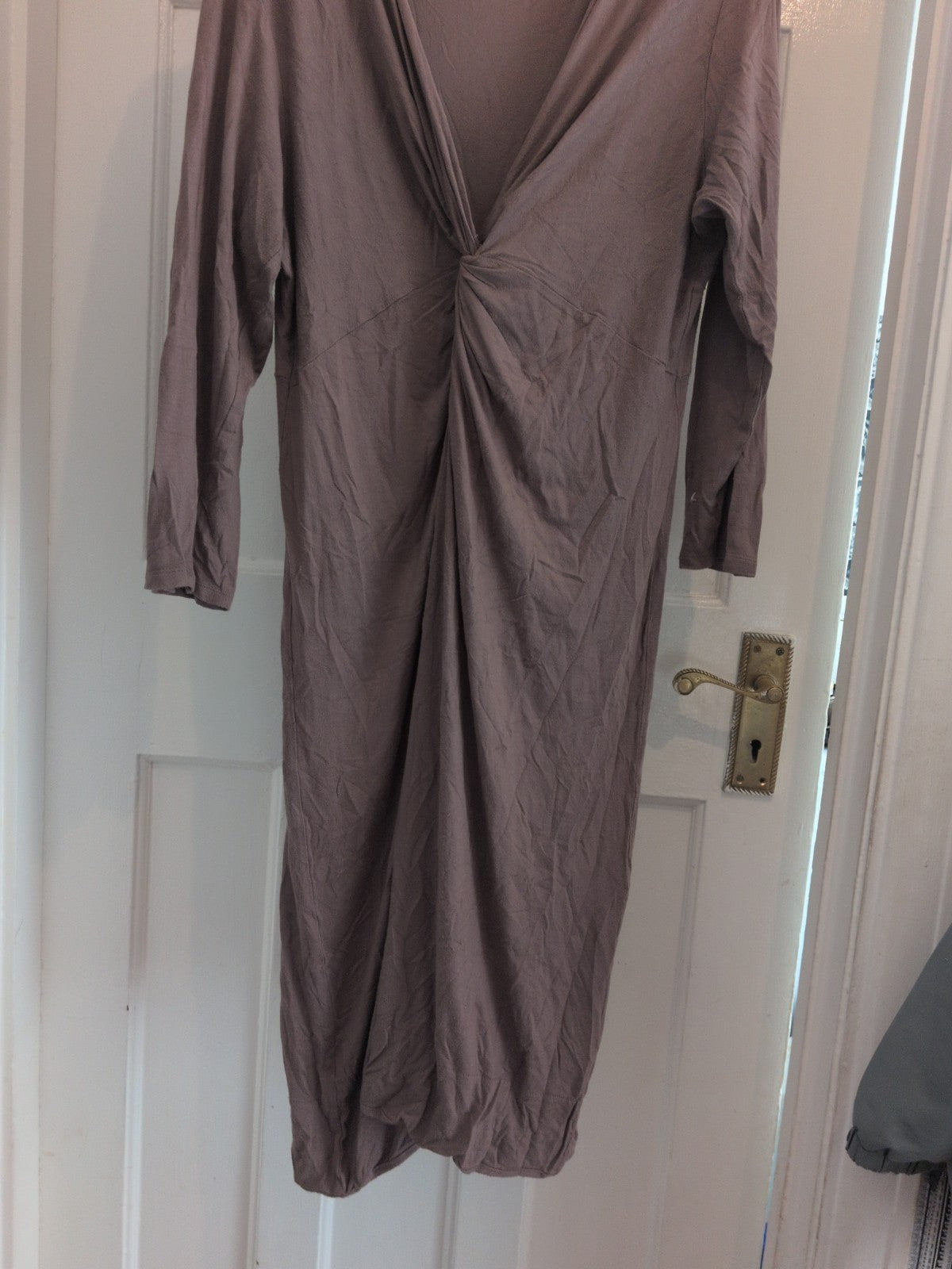 Dartington M/L Mocha V Neck Long Sleeve Dress