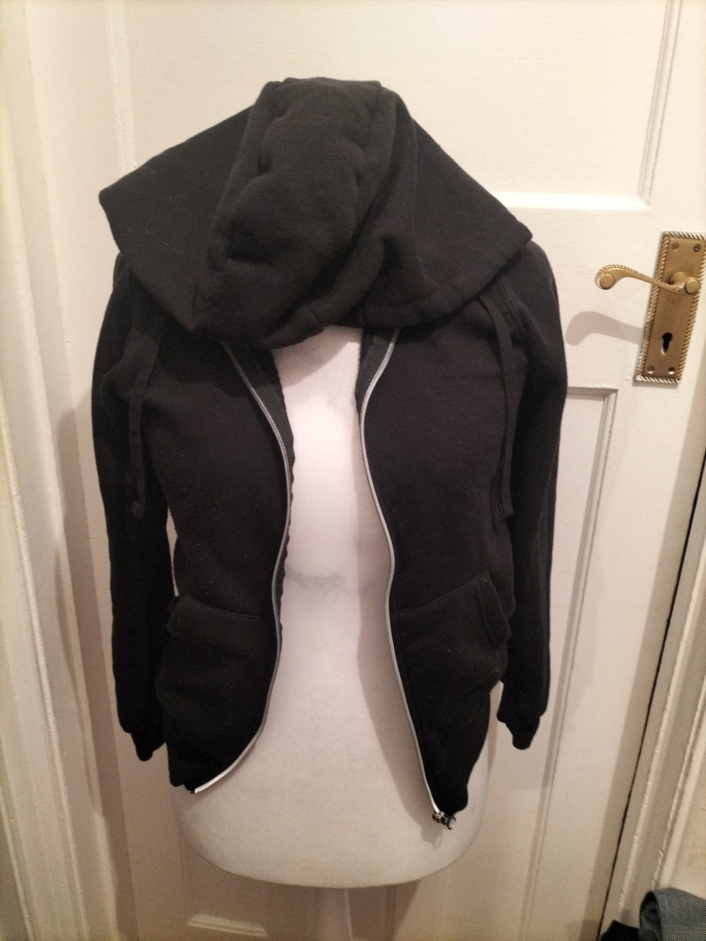 Ladies Primark Size 4-6 Black Full Zip Hoodie