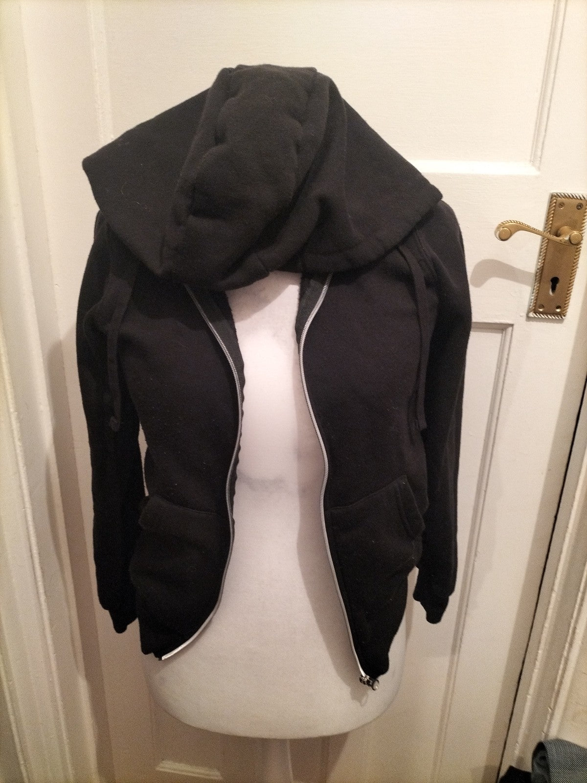 Ladies Primark Size 4-6 Black Full Zip Hoodie