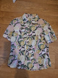Ladies Laura Ashley Size 12 Multicoloured Short Sleeved Collared Blouse