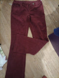 Ladies Kit Size 14 Burgundy Wineslight Stretch Ribbed Trousers