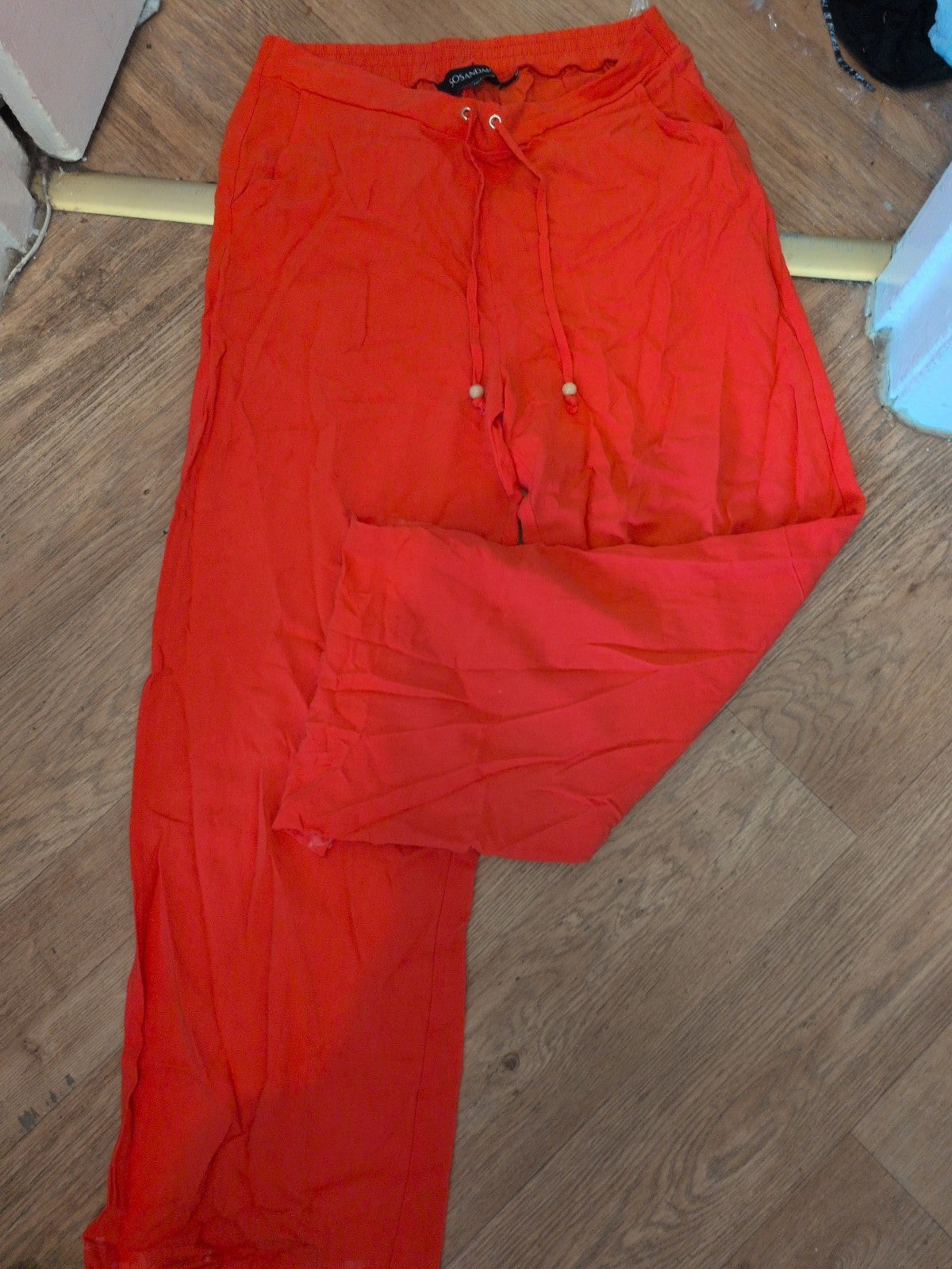 Sosandar 12L Hot Pink Elasticated Wide Leg Trousers
