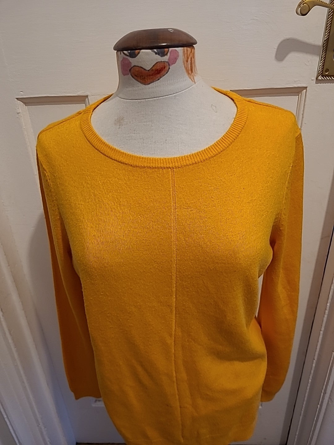 Ladies F&F Size 12 Yellow Long Sleeve Jumper