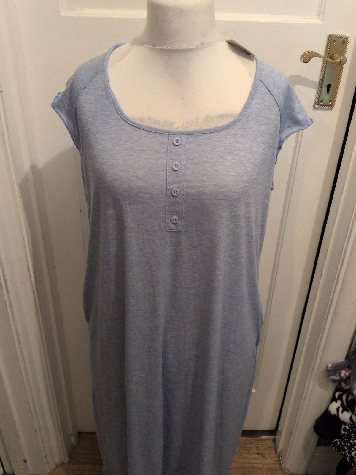 Brand New Sopesil 2XL Blue Short Sleeve Nighty Pyjama Dress One Piece