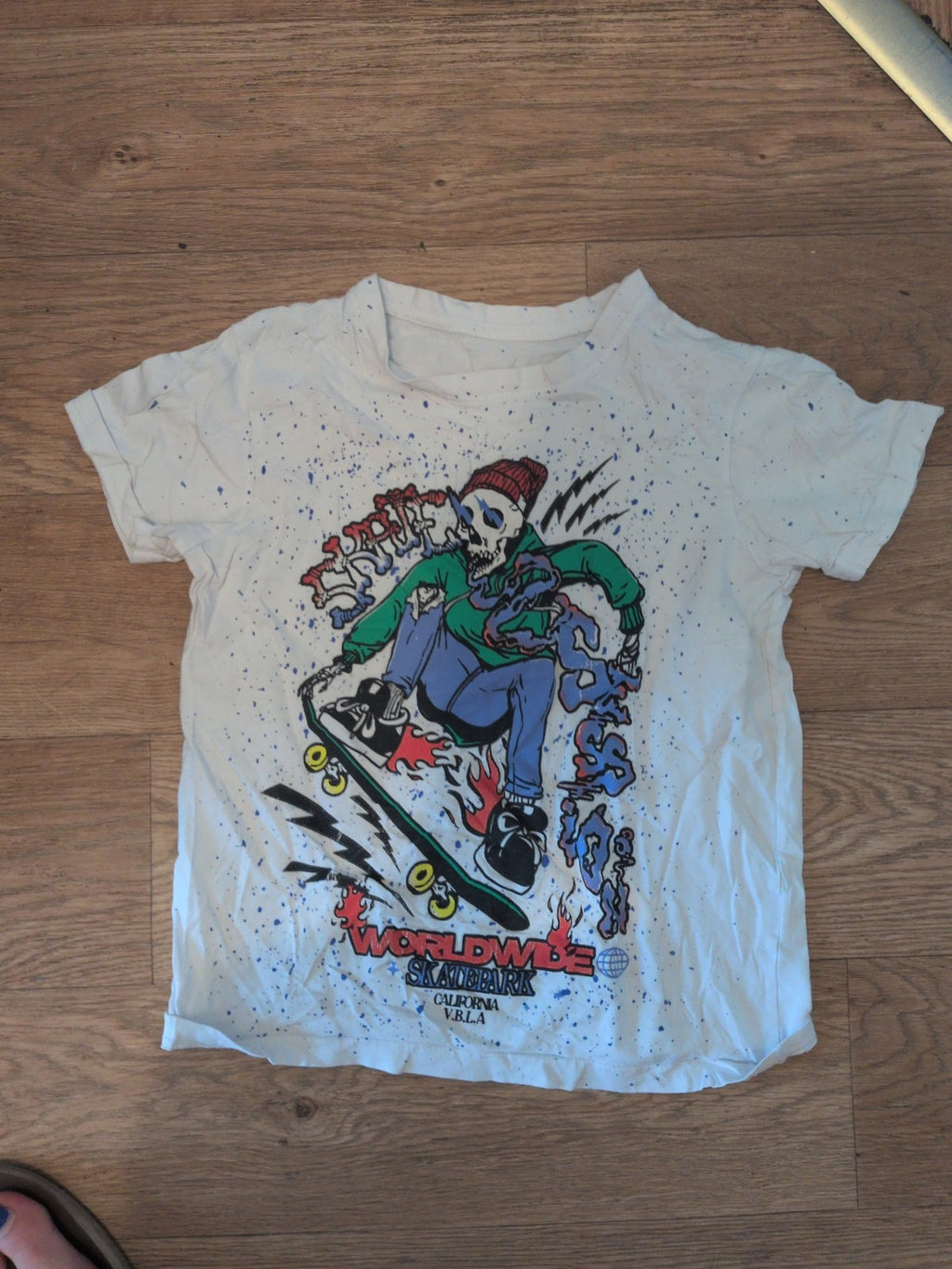 7-8 Years White Printed Short Sleeve T-shirt