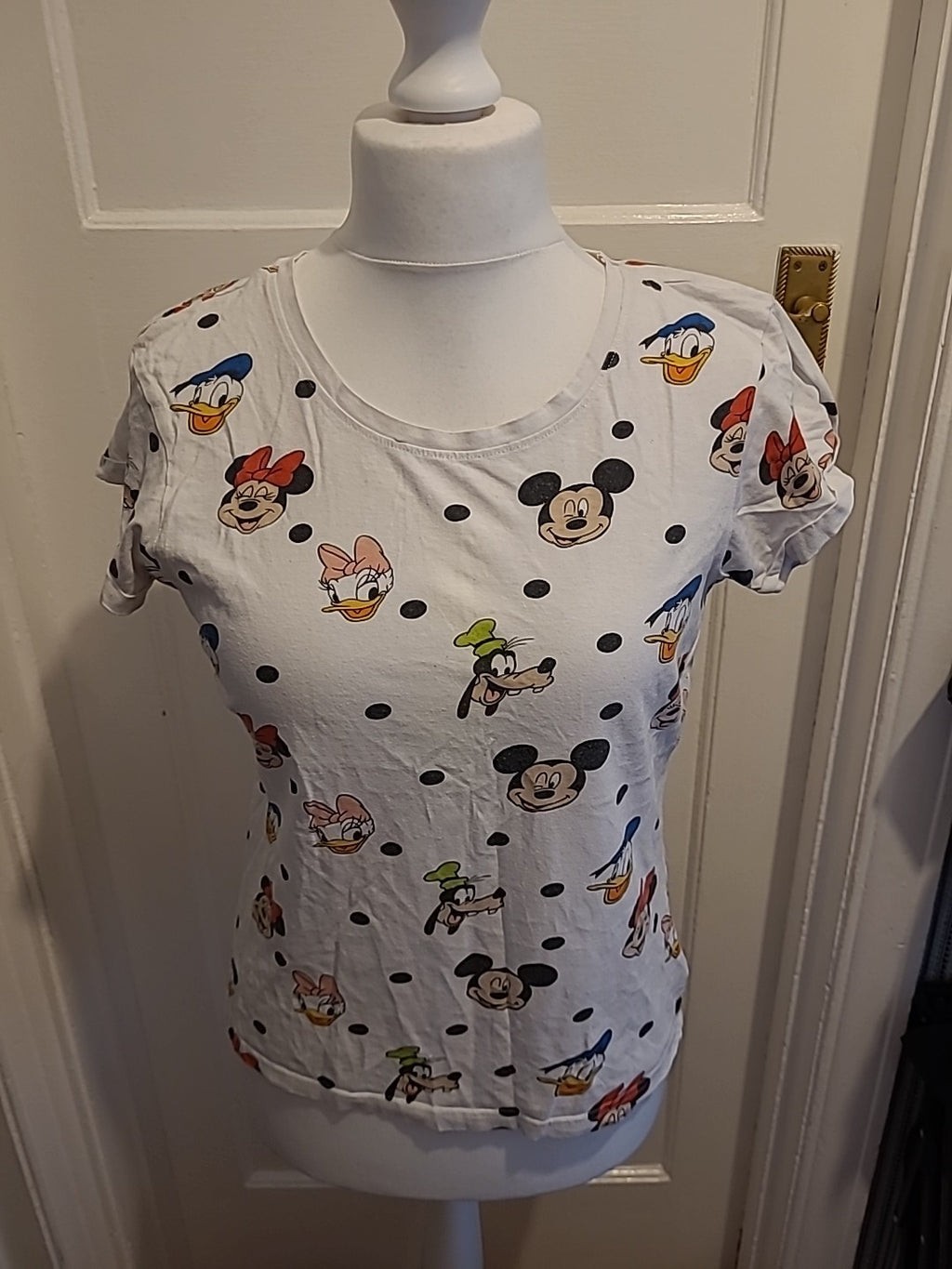 Ladies Disney Size 10-12 Printed Short Sleeved Pyjama Top