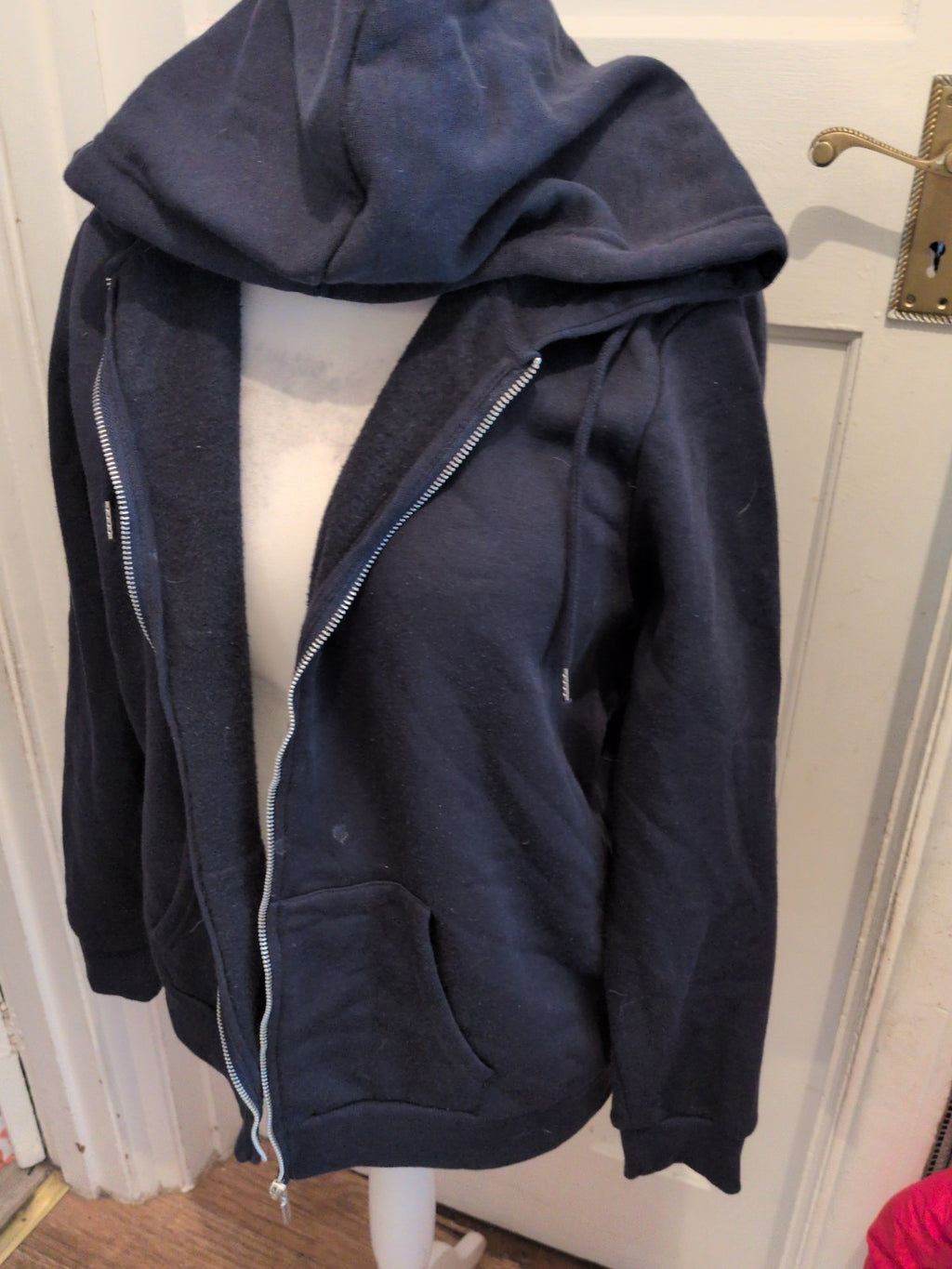 Ladies Primark Size XL Navy Full Zip Hoodie