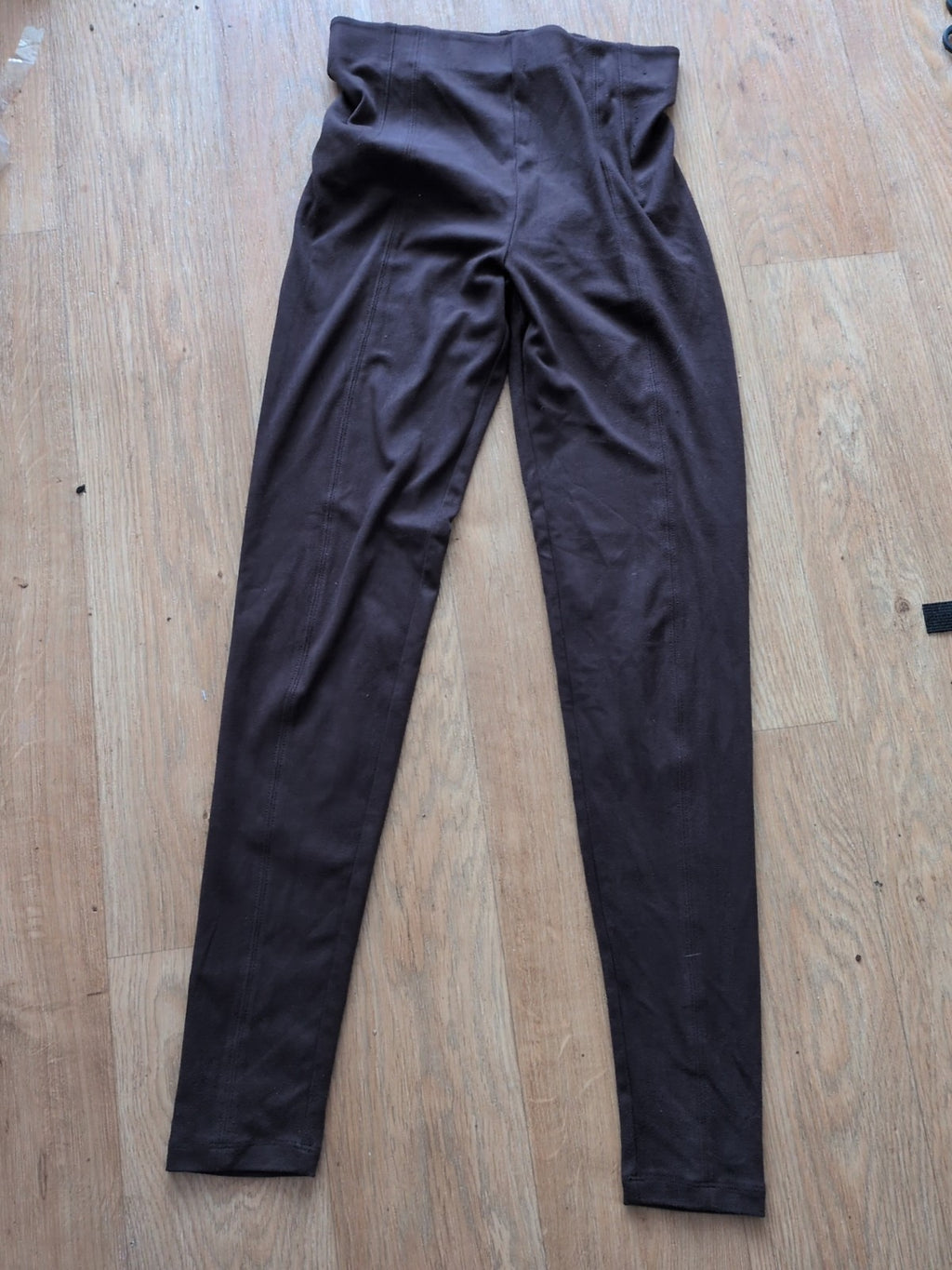 Ladies M&S Collection Size 6 Bitter Chocolate Coloured Stretch Leggings