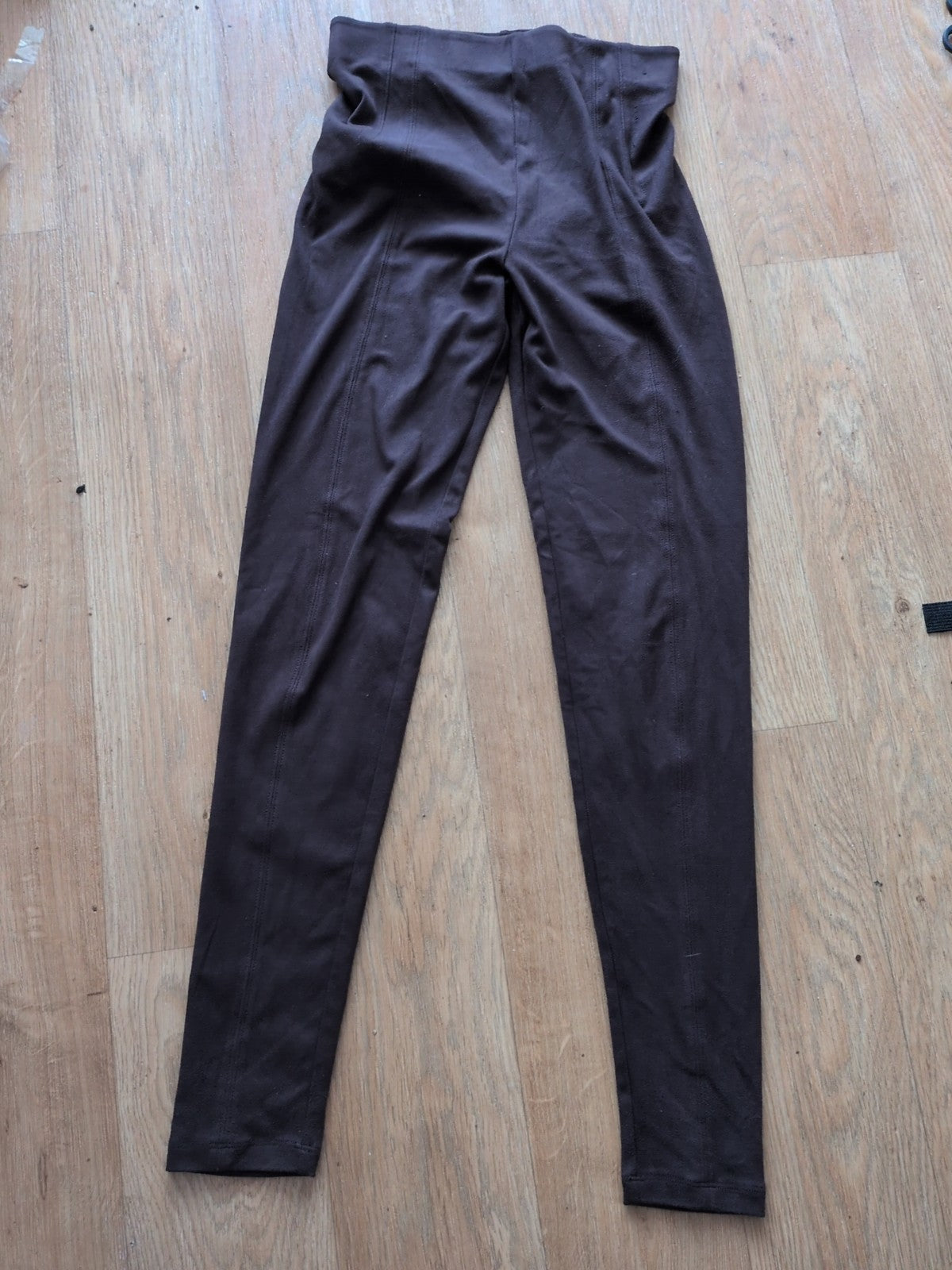 Ladies M&S Collection Size 6 Bitter Chocolate Coloured Stretch Leggings