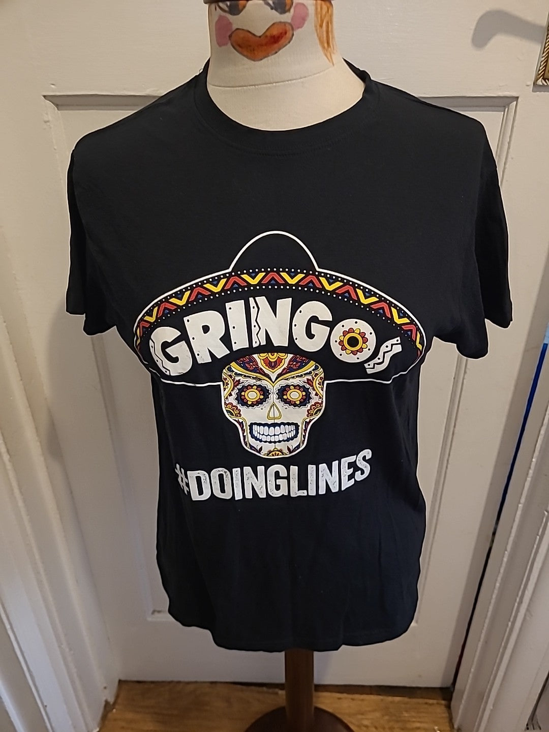 Ladies JHK Size Small Black"gringo" Short Sleeved Tshirt