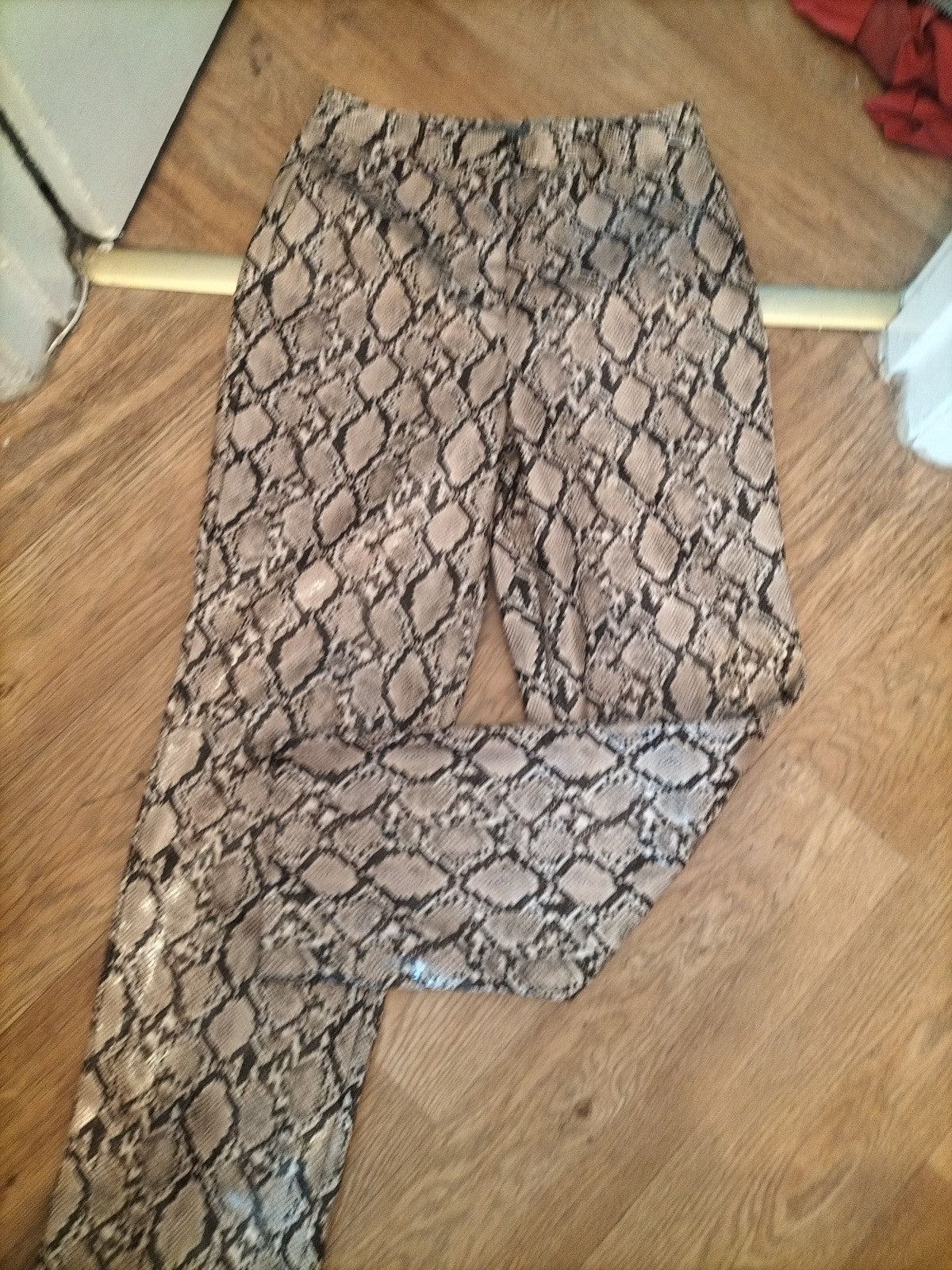 Primark 12 Snakeskin Style Trousers