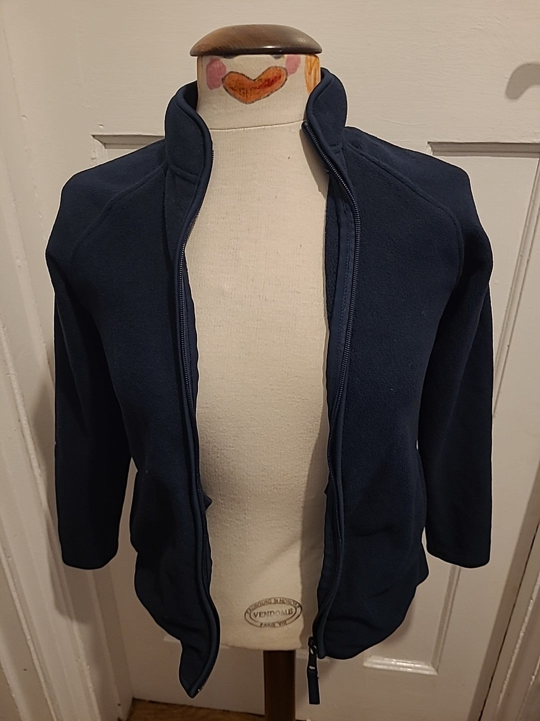 Boys Marks And Spencer Age 10-11 Years Navy Zip Through Jacket