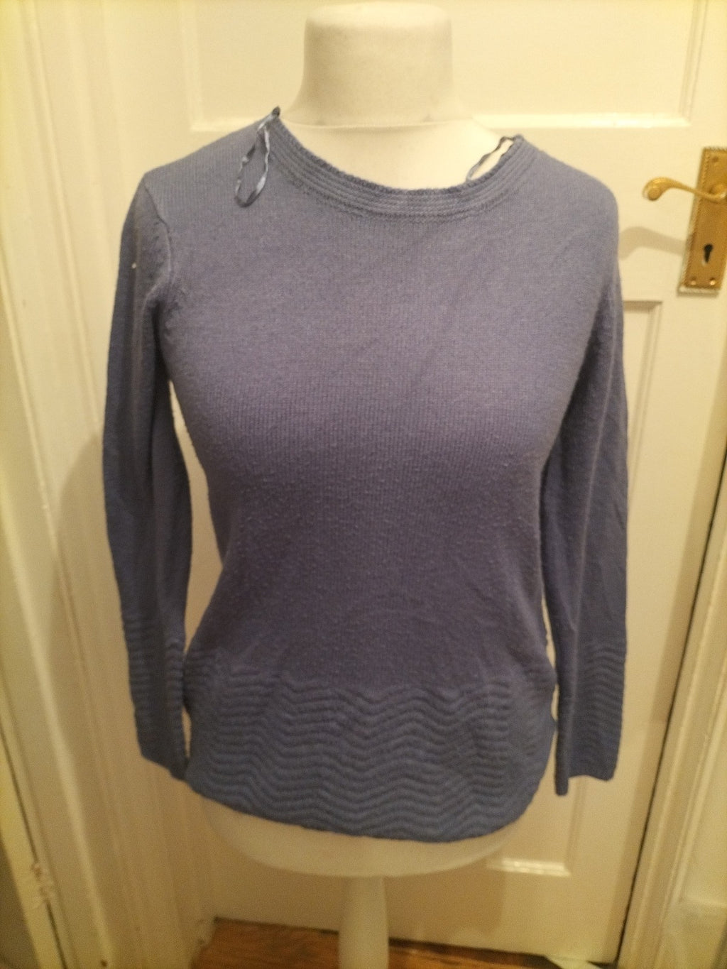 Damart Size 10/12 Purple Knit Jumper Long Sleeve