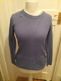 Damart Size 10/12 Purple Knit Jumper Long Sleeve