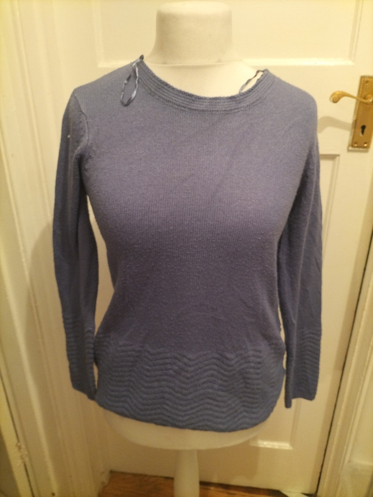 Damart Size 10/12 Purple Knit Jumper Long Sleeve
