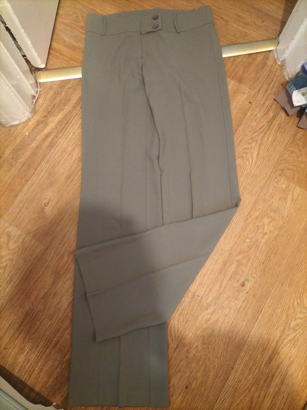 Ladies Annarita Size Euro 44 Sage Green Trousers