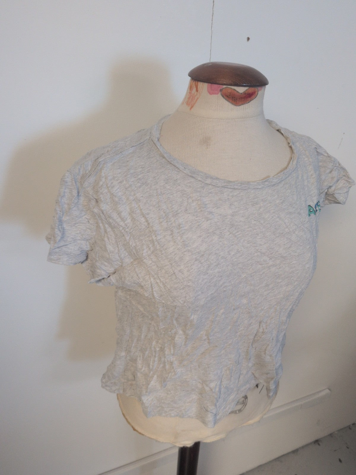 Ladies Hush Size Small Grey Print Short Sleeve T-shirt