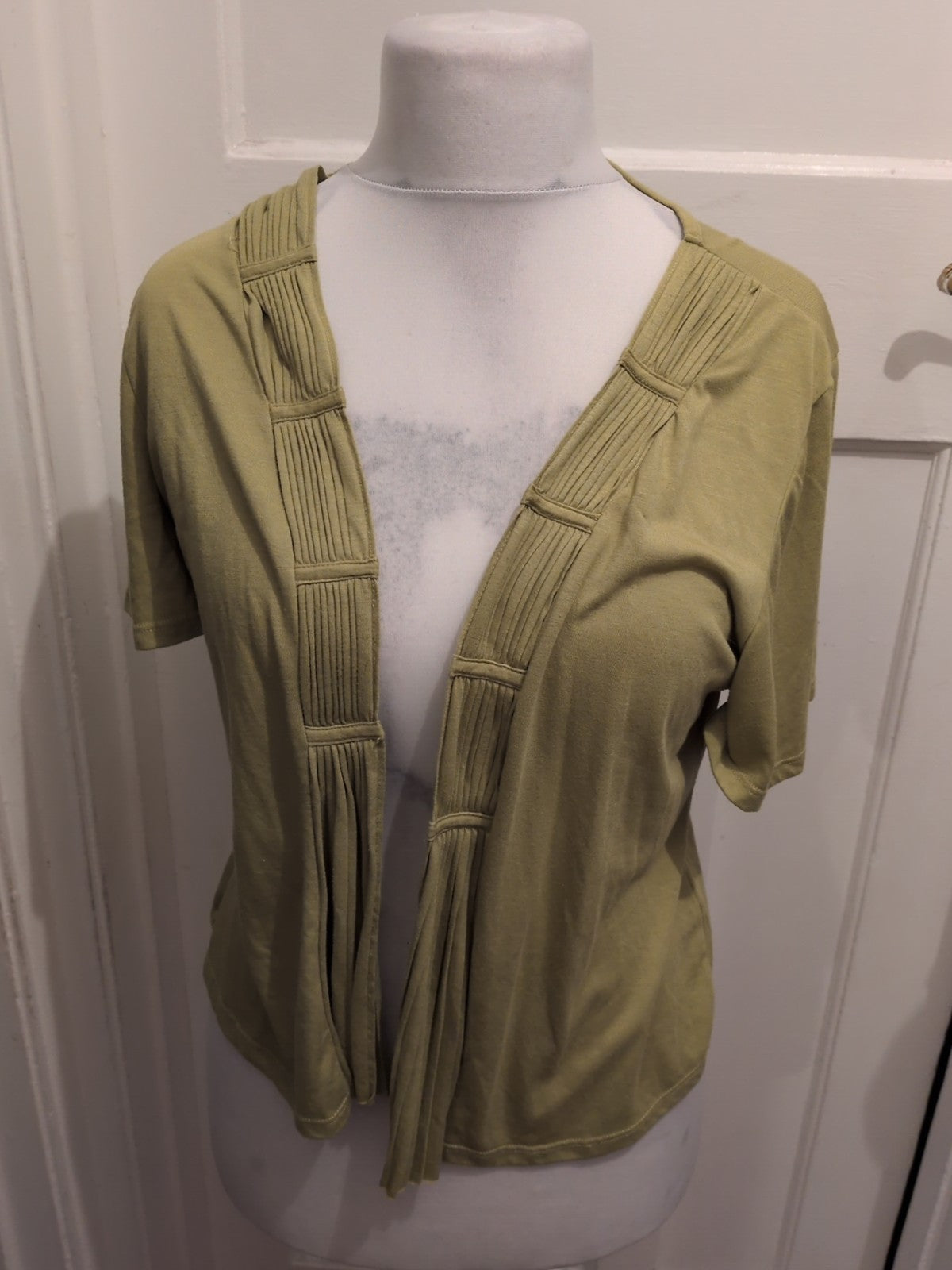 George 18 Lime Short Sleeve Open Blousr
