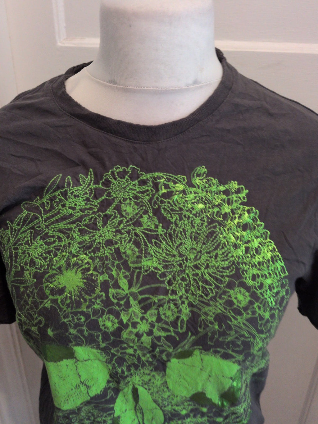 Next Medium Dark Grey And Green Short Sleeve Print T-shirt
