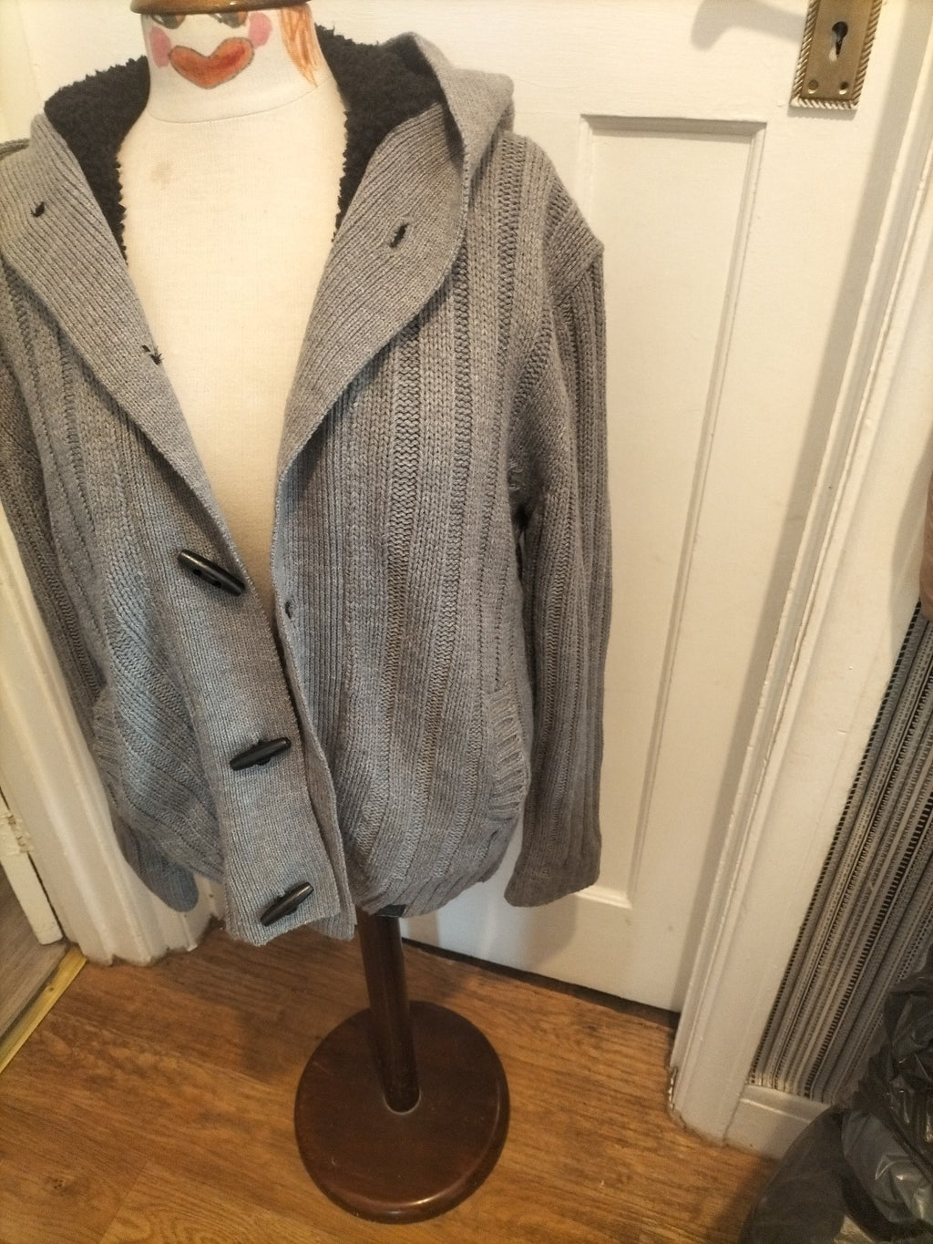 Mens D-Struct Size Medium Fleece Lined Grey Jacket