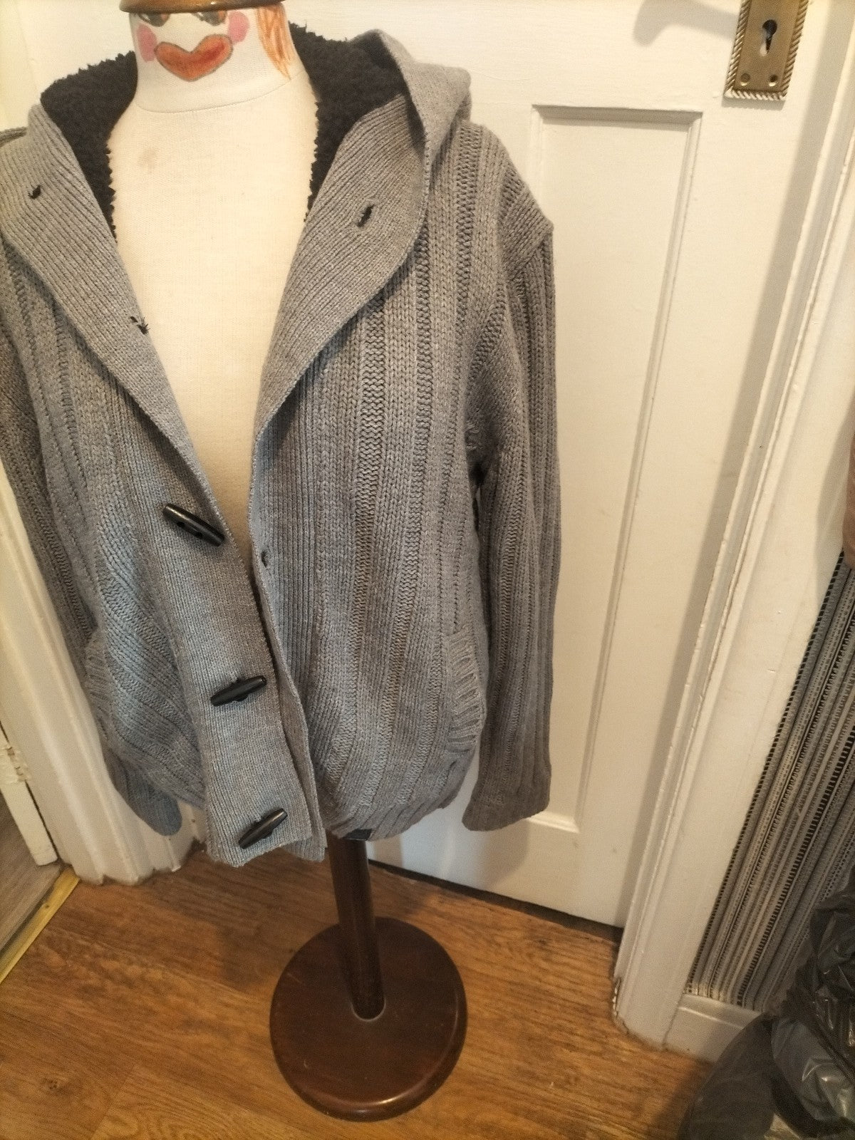 Mens D-Struct Size Medium Fleece Lined Grey Jacket