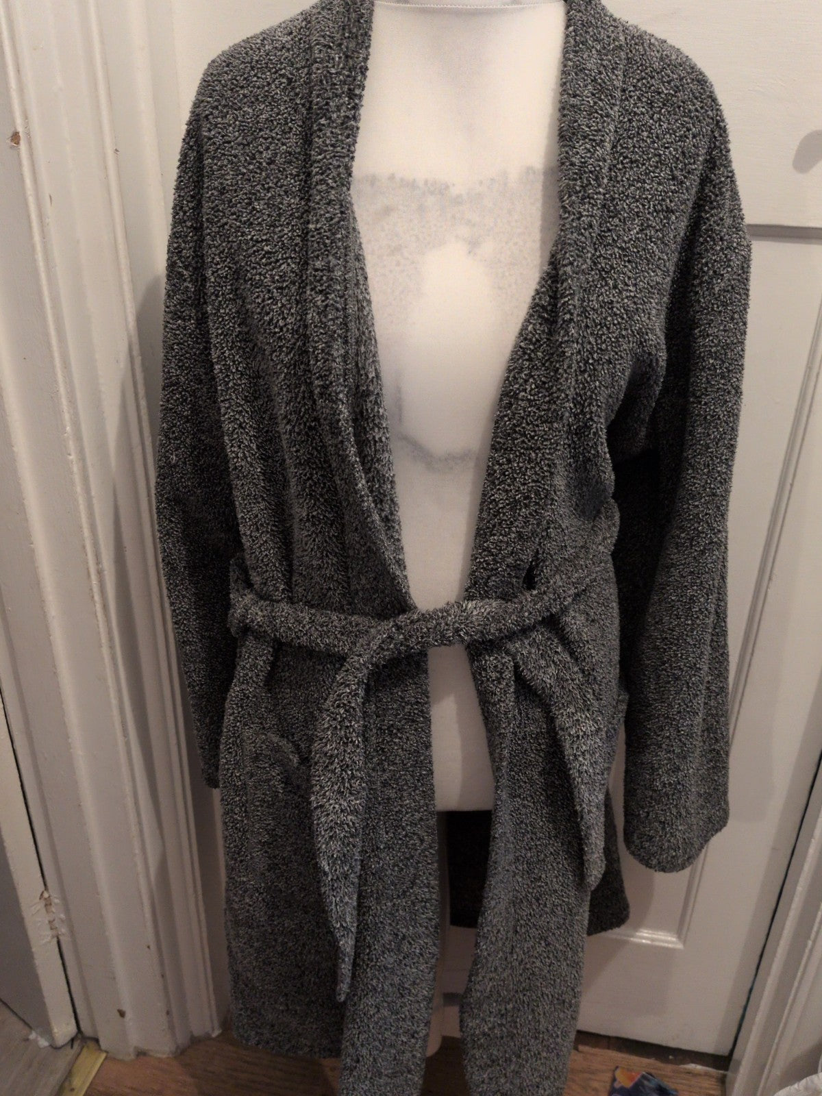 George Large Grey Dressing Gown Robe With Cord