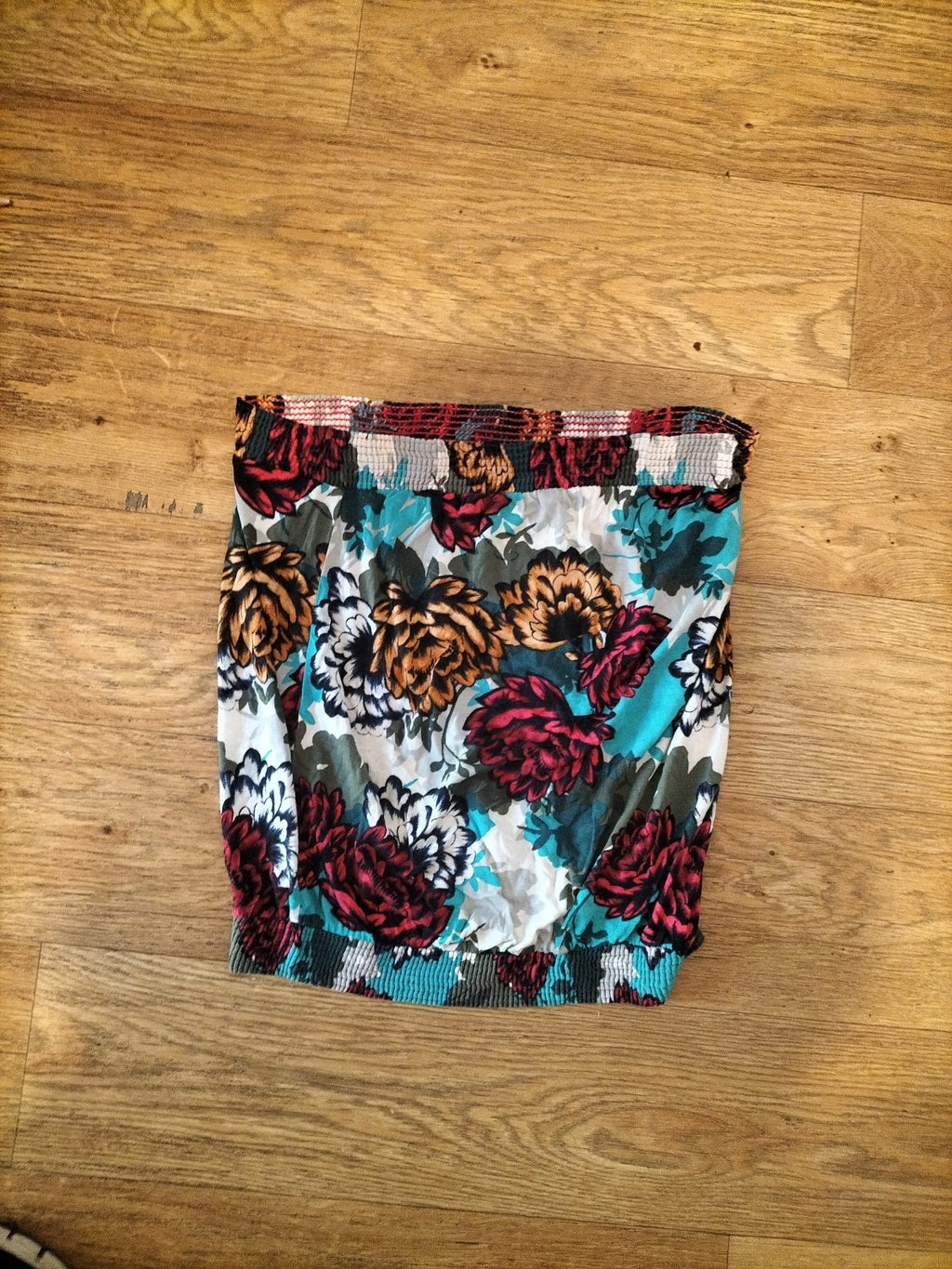 Ladies Next Size 12 Multicoloured Elasticated Hems Short Skirt