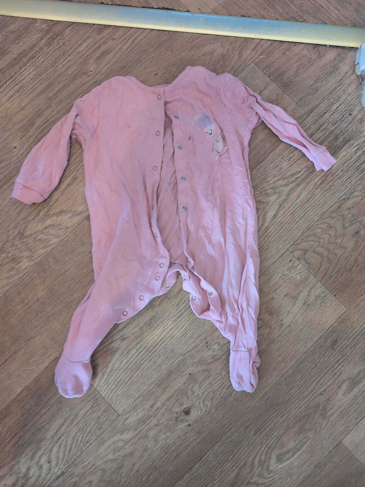 Pure Baby 9-12 Months Pink Sleepsuit