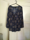 Ladies Forever21 Size Small Navy Long Sleeve Playsuit