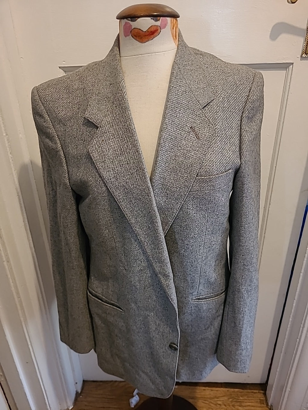 Mens BHS Size 40R Grey Padded Lined Blazer