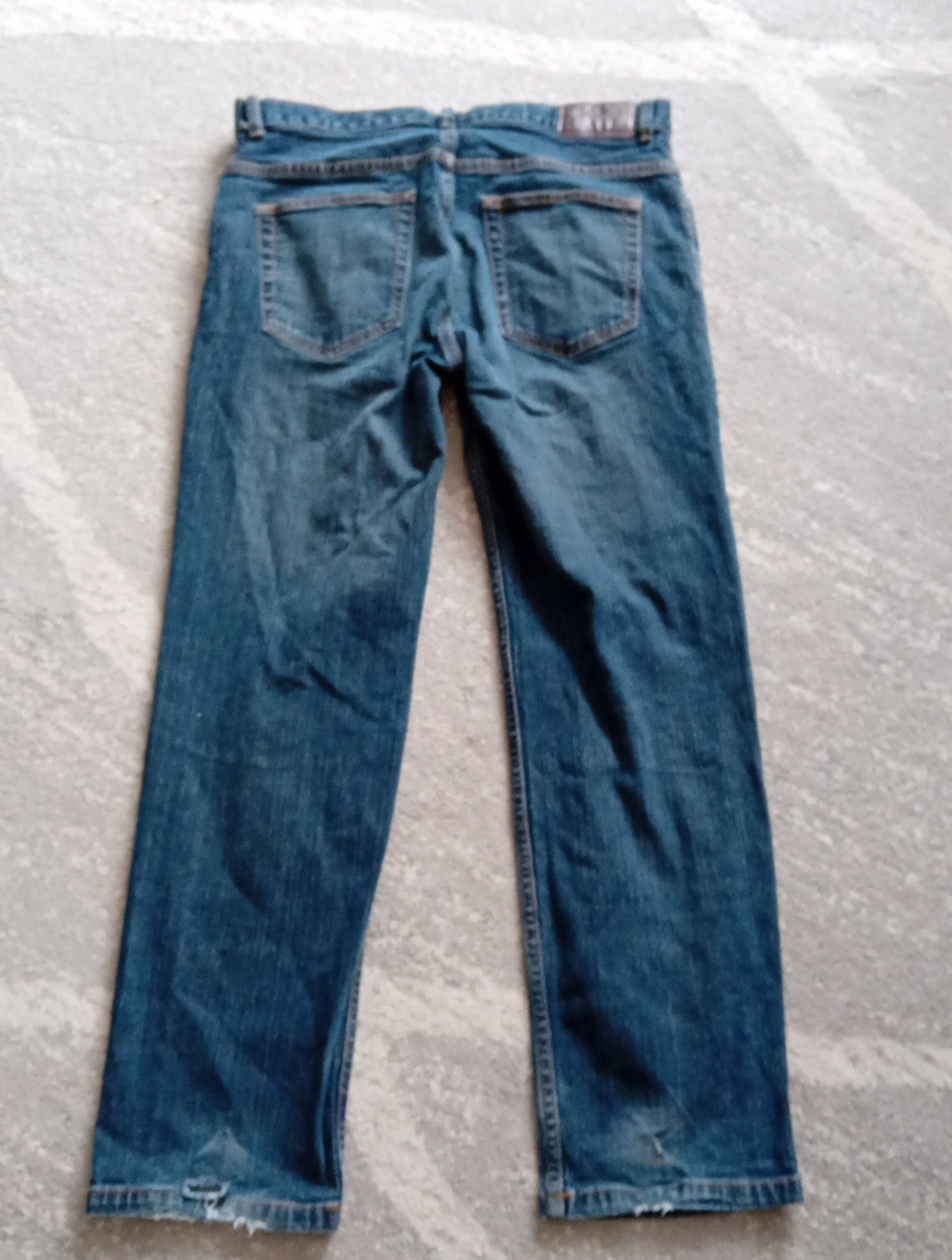 Mens TU Jeans 34 W 30 L Blue Distressed