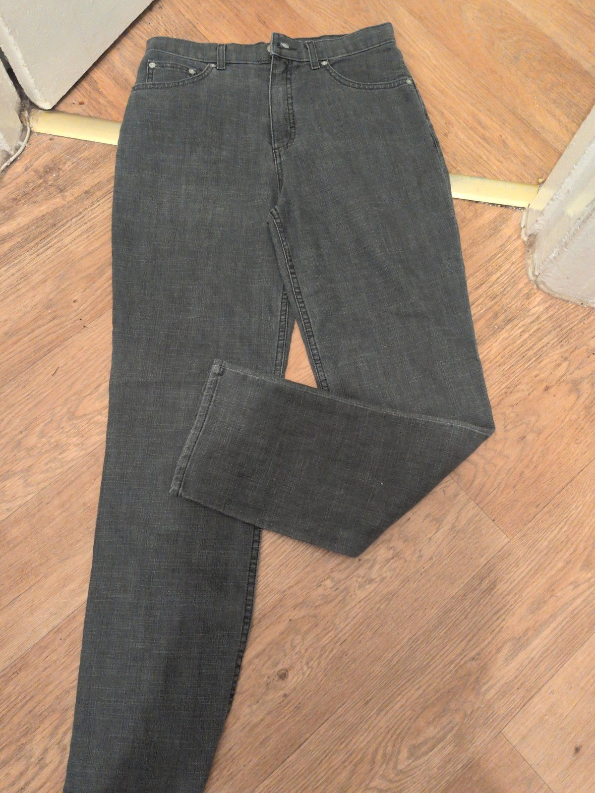 Ladies Marks And Spencer Size 12 Long Grey Jeans