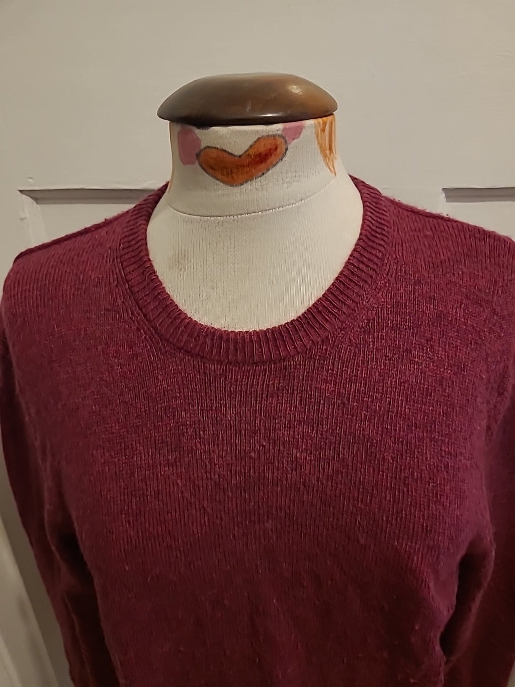Mens Debenhams Size Small Purple Wool Blend Pullover Jumper