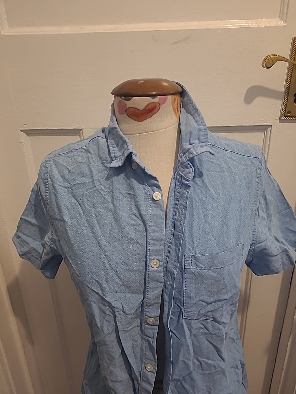 Mens Burton London Blue Short Sleeve Shirt