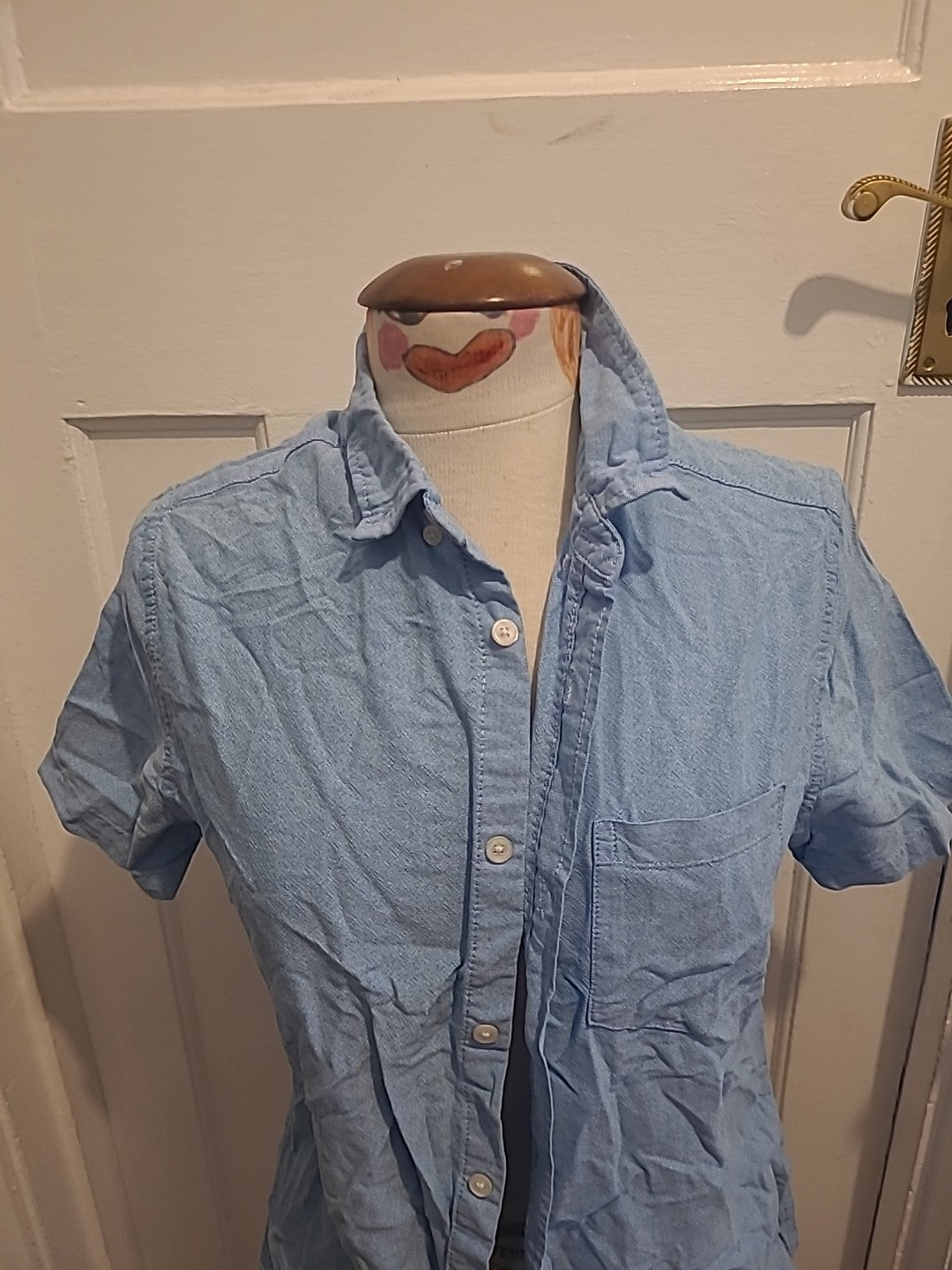 Mens Burton London Blue Short Sleeve Shirt