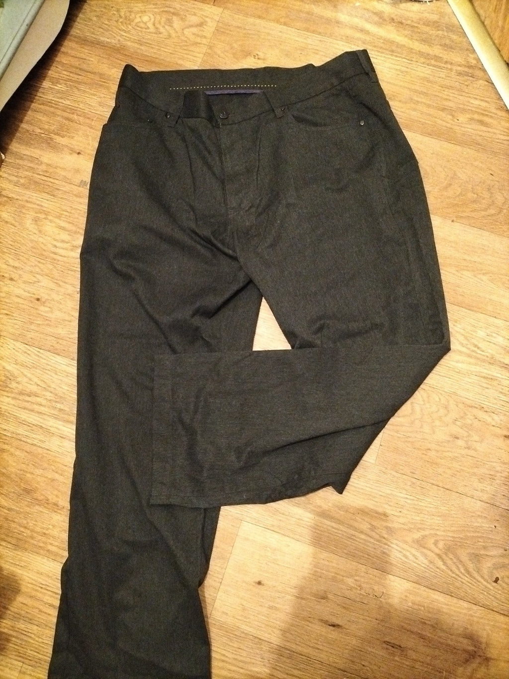 Mens Debenhams Size 40R Black Trousers