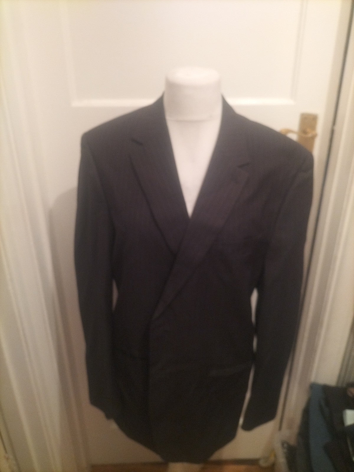 Mens F&F Size 44" Black Pinstripe Tuxedo Jacket
