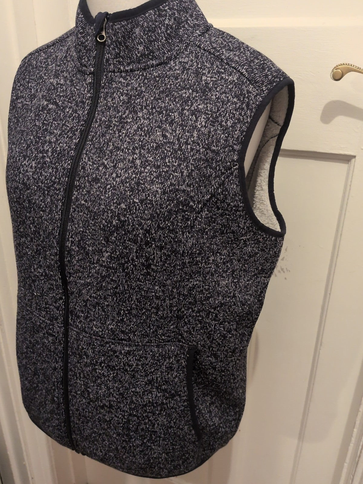 Esmara 16-18 Navy Fleck Fleece Lined Waistcoat