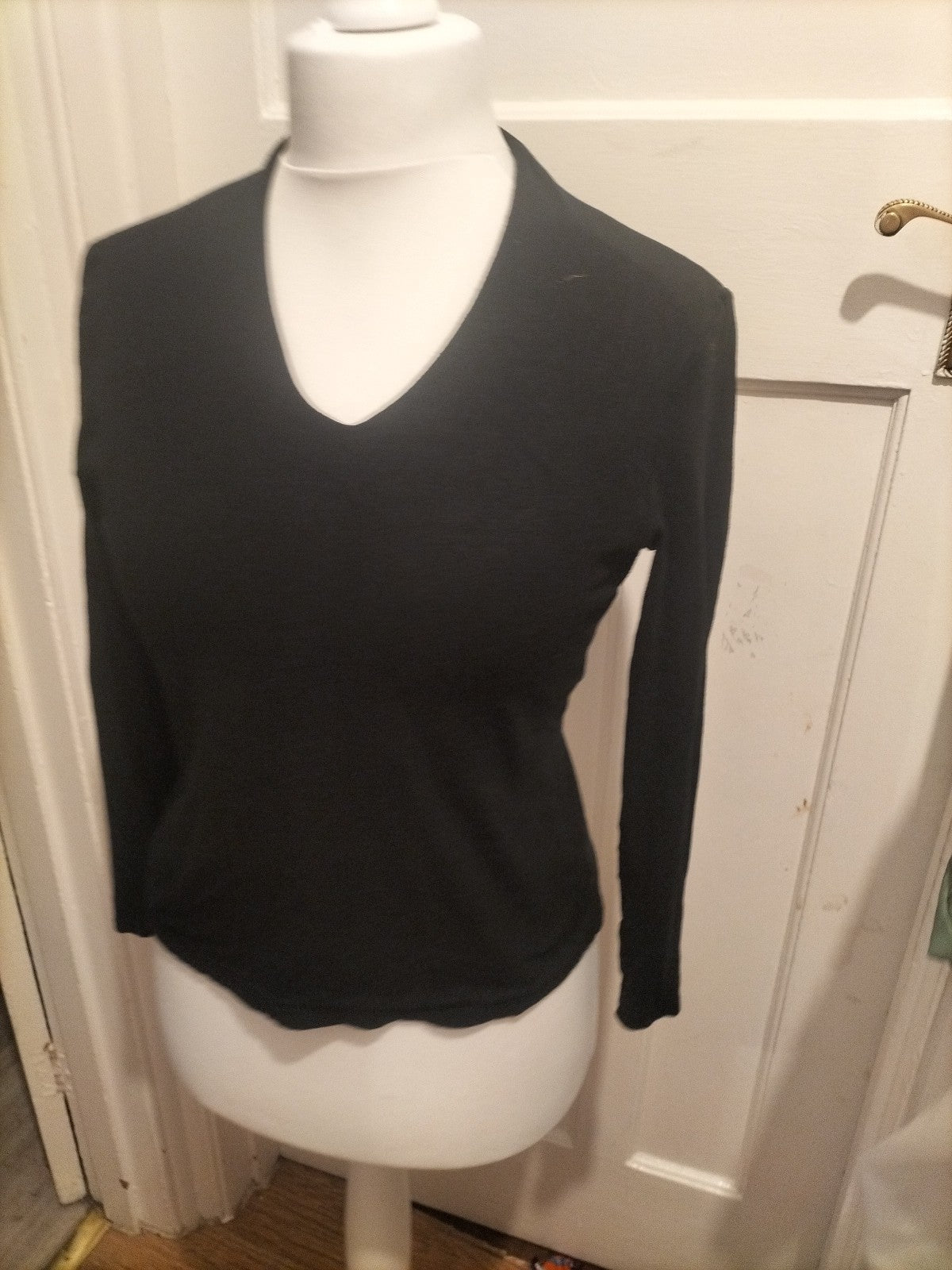 Ladies Talbots Size Medium Black Long Sleeved Top