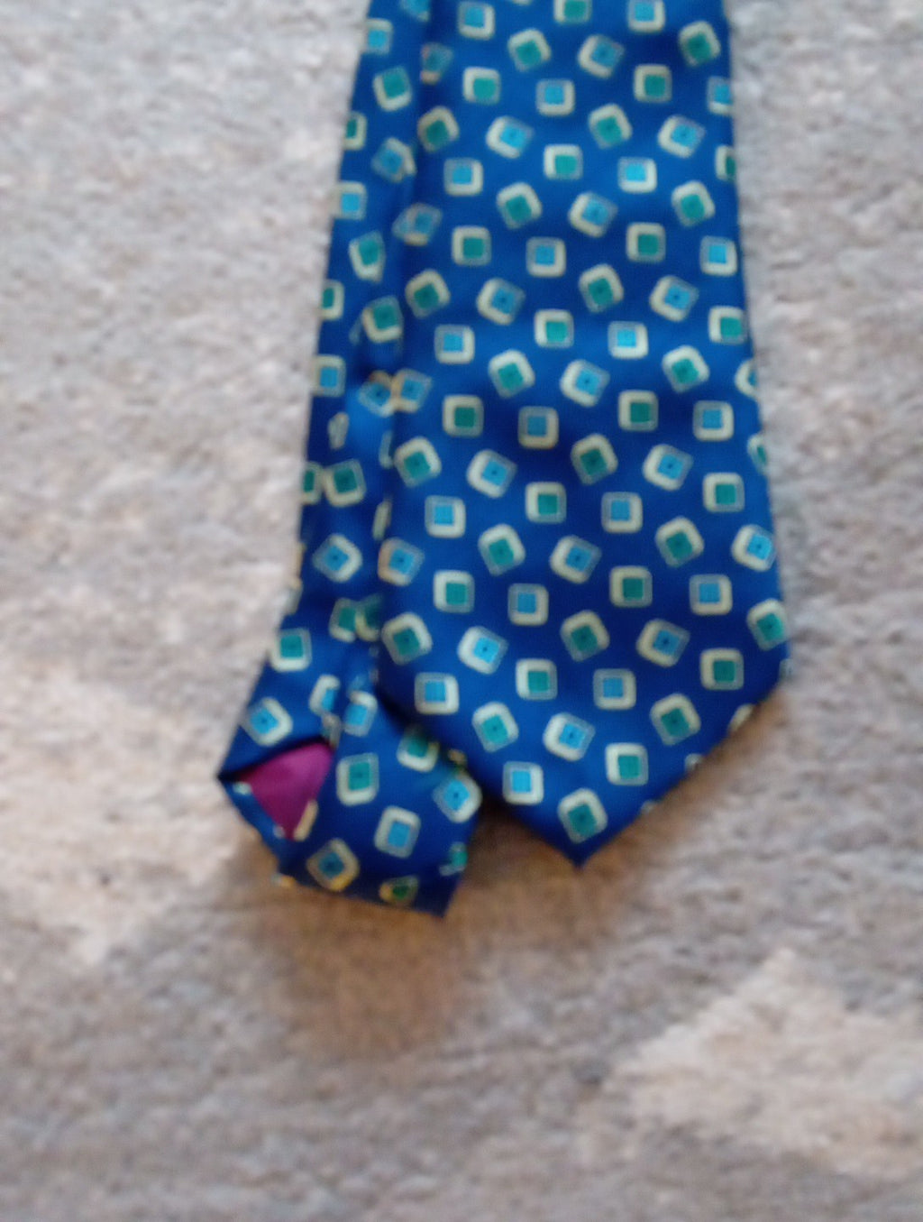 Mens Tie Green/ Blue Dunn & Co