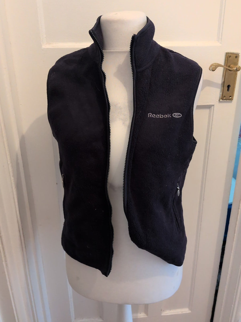 Reebok 14 Navy Full Zip Gilet Waistcoat