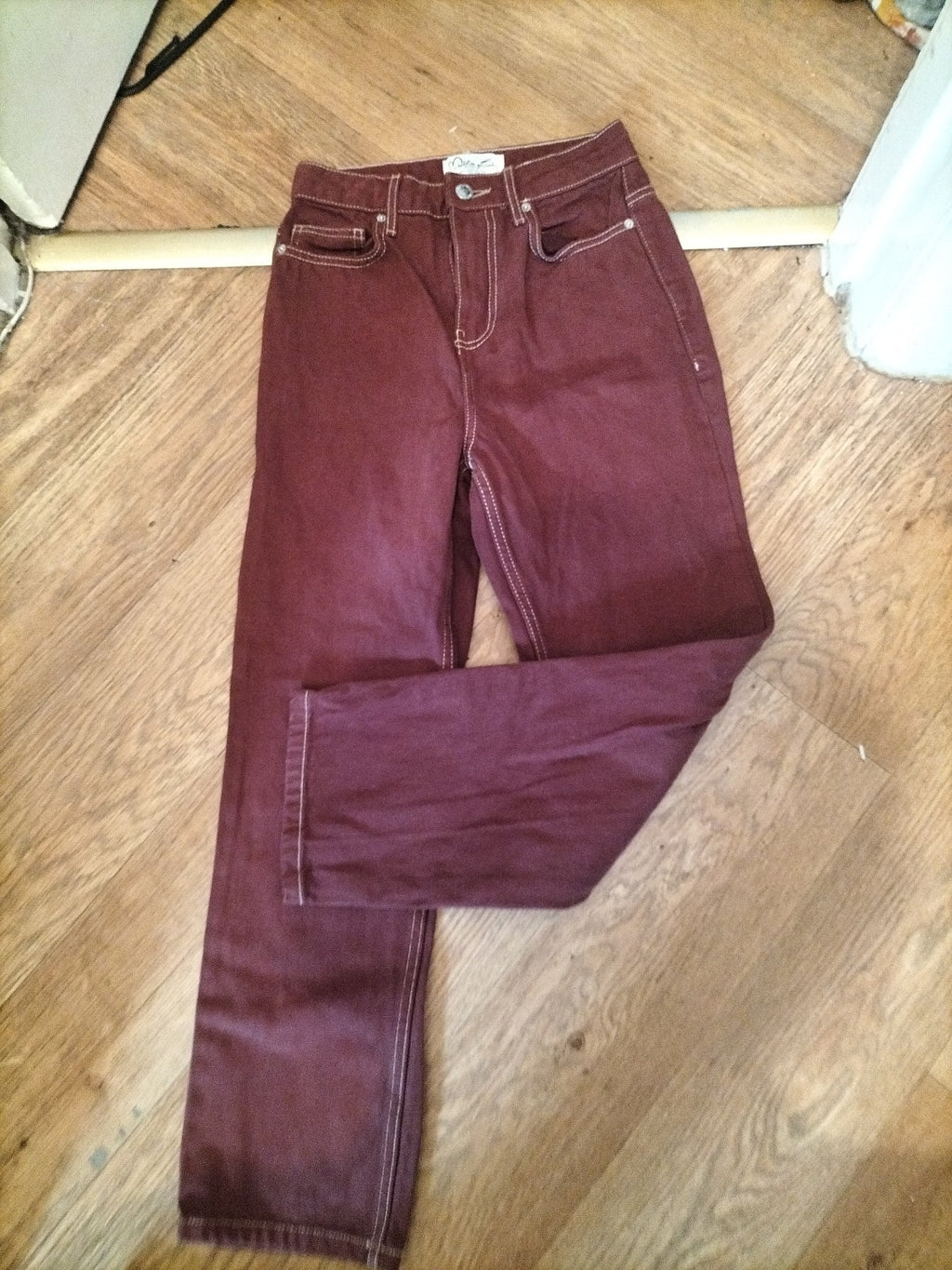Ladies Miss S Denim Size 6 Purple Straight Leg Jeans